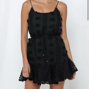 Saints and Secrets Black Sleeveless Mini Dress Womens XS Little Black Dress